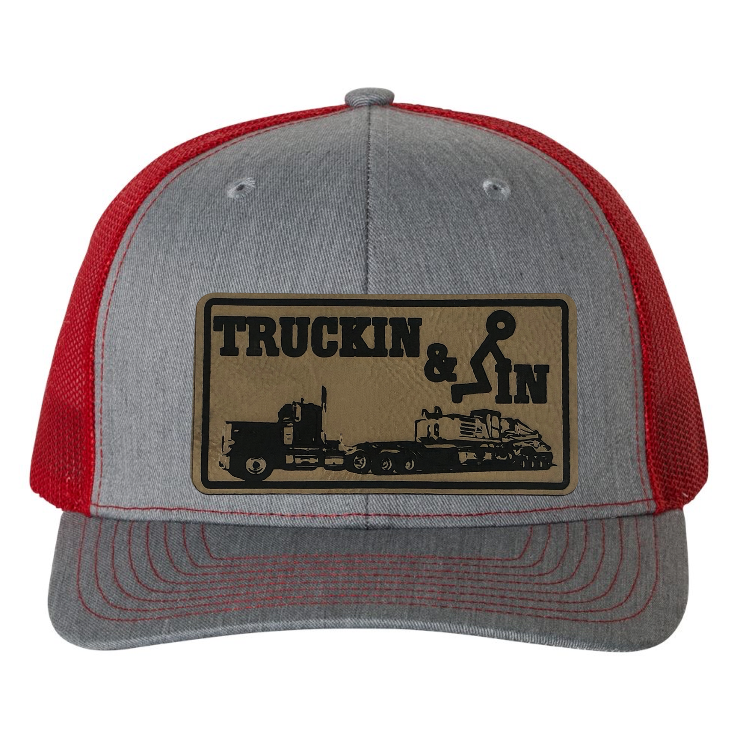 Trucking & Fuckin Leather Patch Richardson 112 Trucker Hat