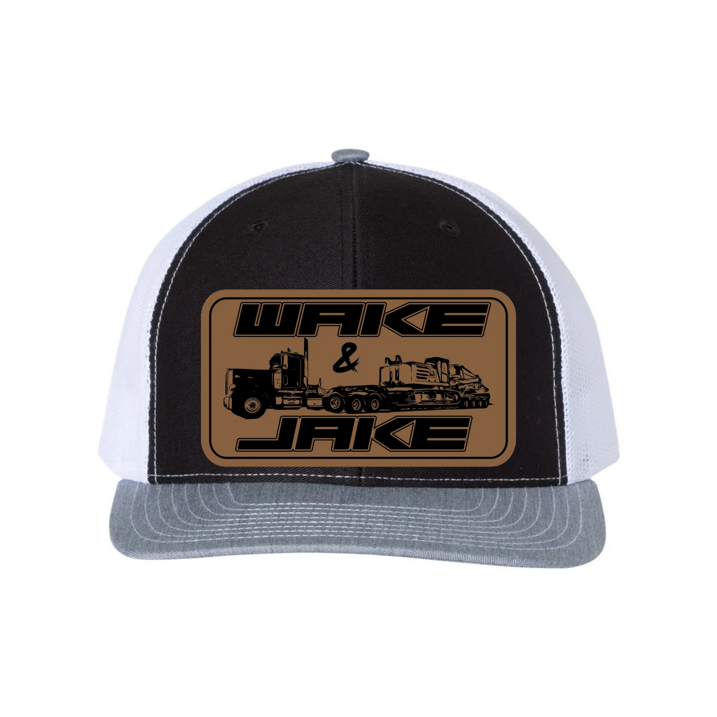 Wake & Jake Leather Patch Richardson 112 Trucker Hat