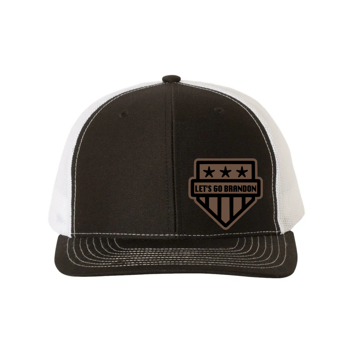 Let's Go Brandon Leather Patch Richardson 112 Trucker Hat