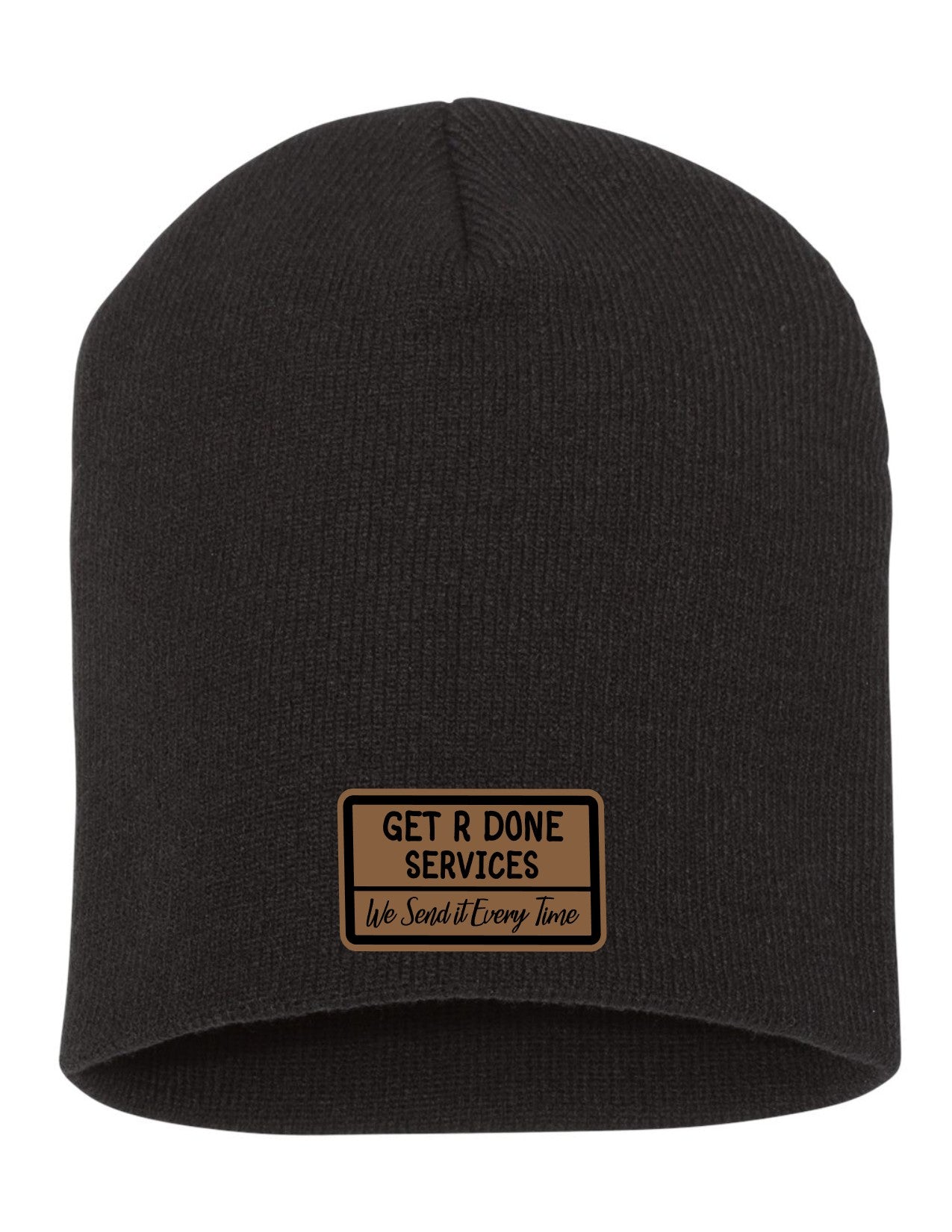Get R Done Leather Patch Beanie