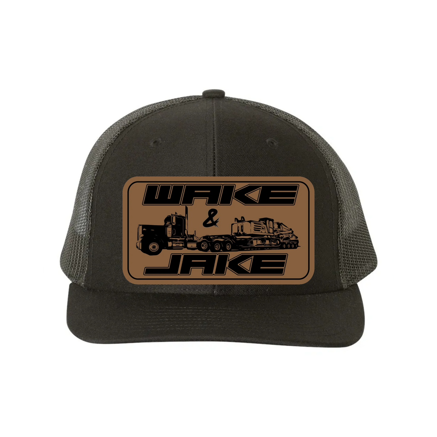 Wake & Jake Leather Patch Richardson 112 Trucker Hat
