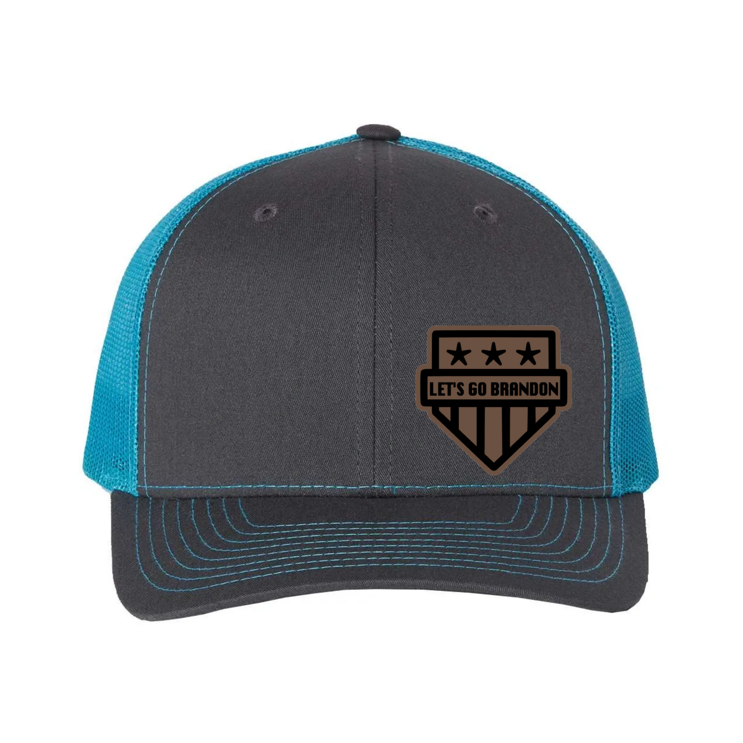 Let's Go Brandon Leather Patch Richardson 112 Trucker Hat