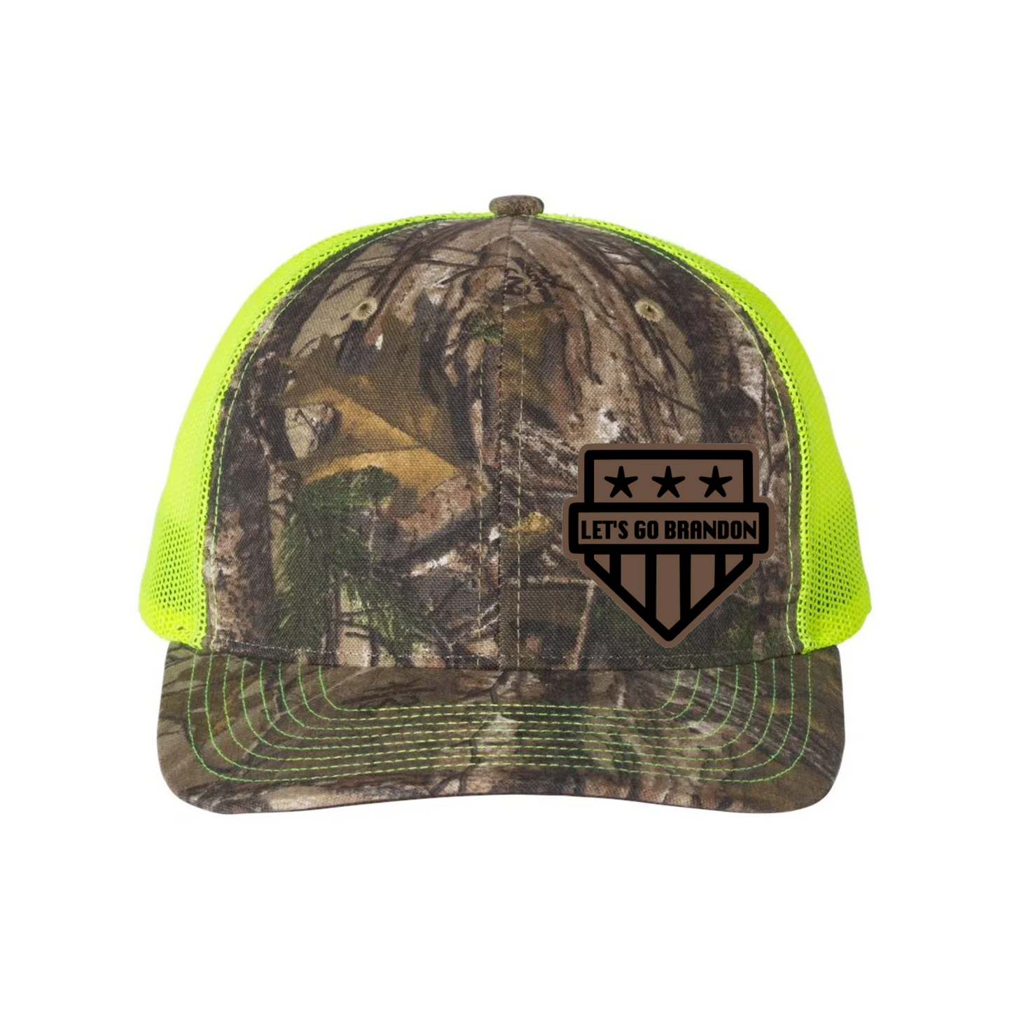 Let's Go Brandon Leather Patch Richardson 112 Trucker Hat