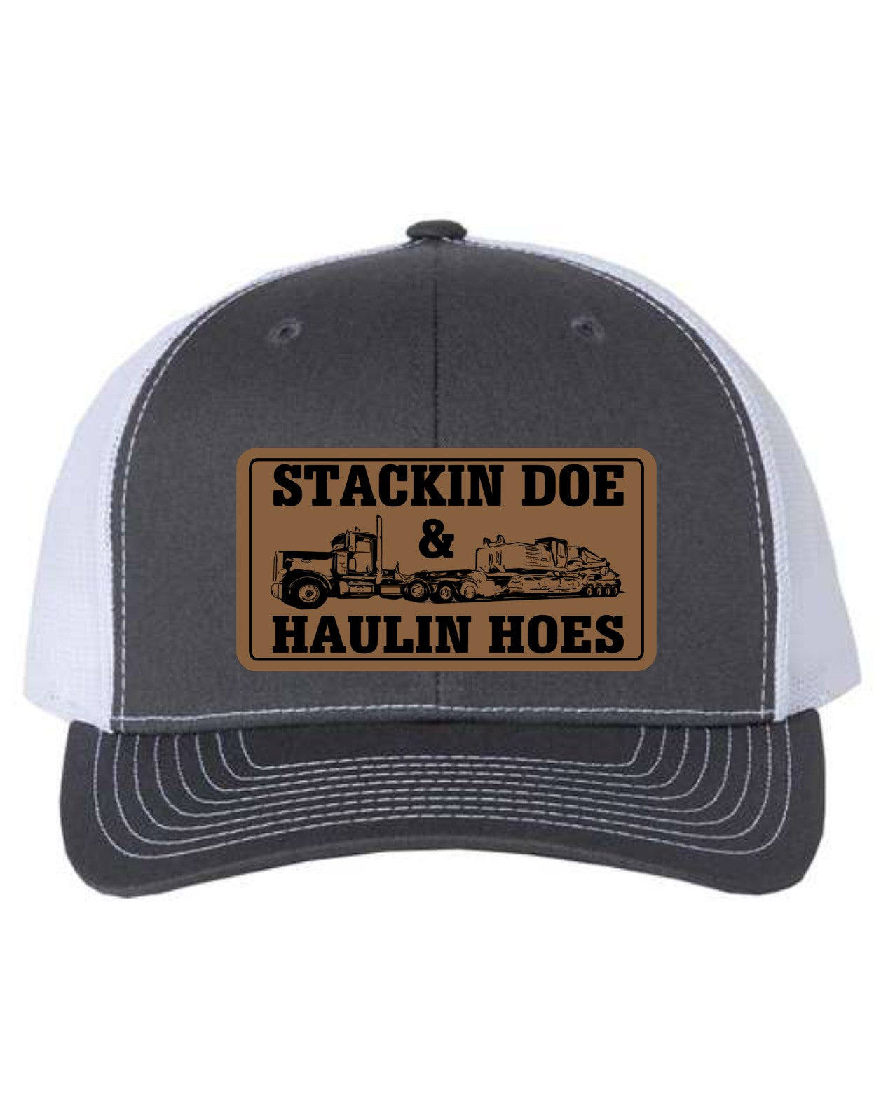 Stackin Doe & Haulin Hoes Leather Patch Richardson 112 Trucker Hat