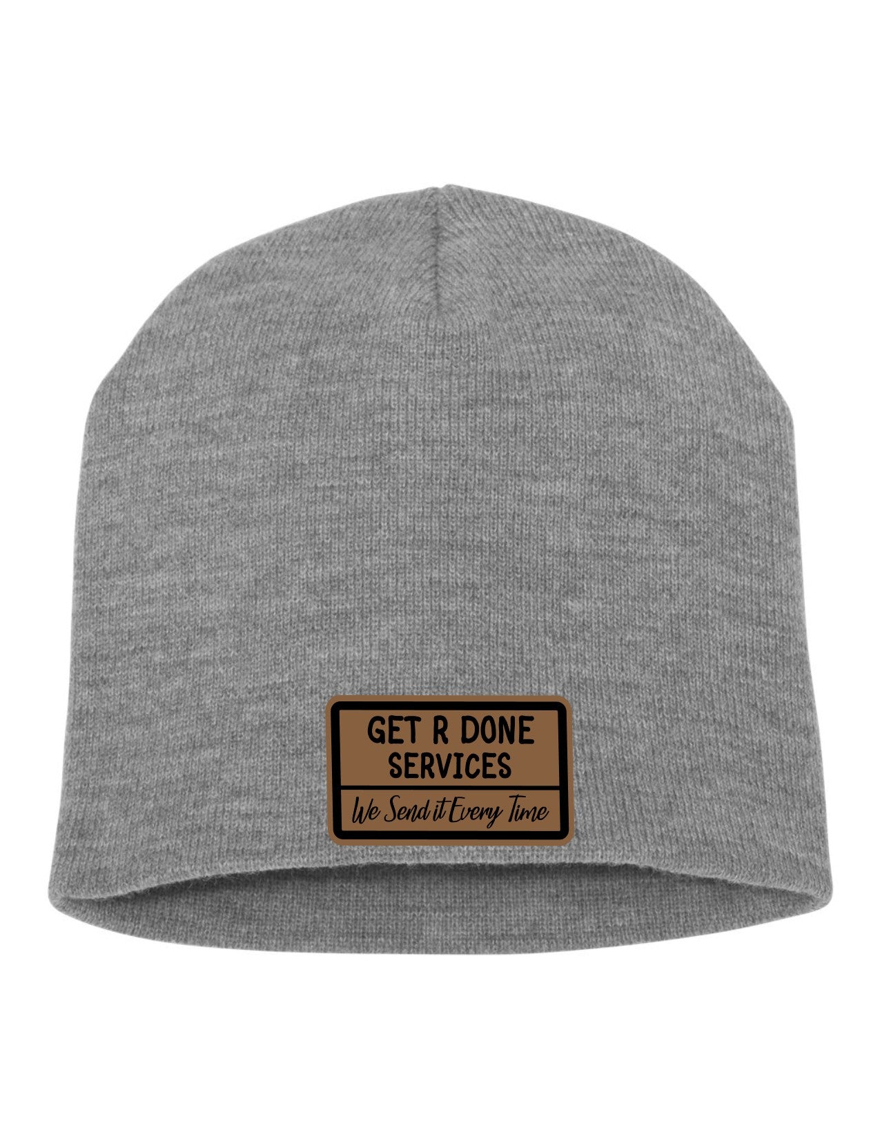 Get R Done Leather Patch Beanie