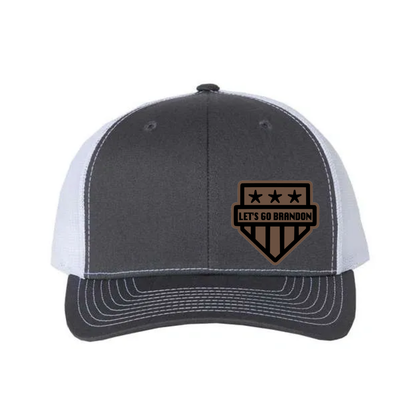 Let's Go Brandon Leather Patch Richardson 112 Trucker Hat