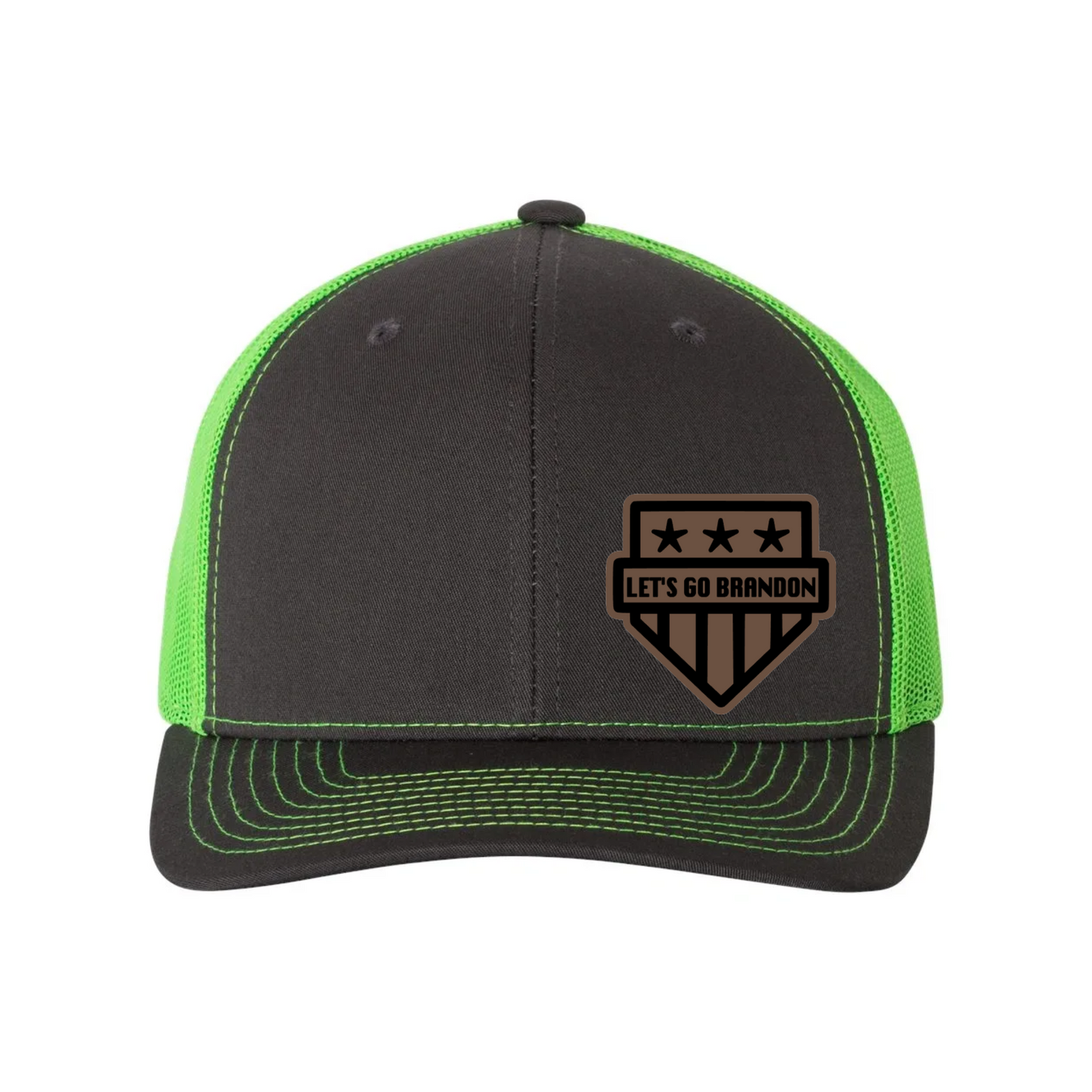 Let's Go Brandon Leather Patch Richardson 112 Trucker Hat