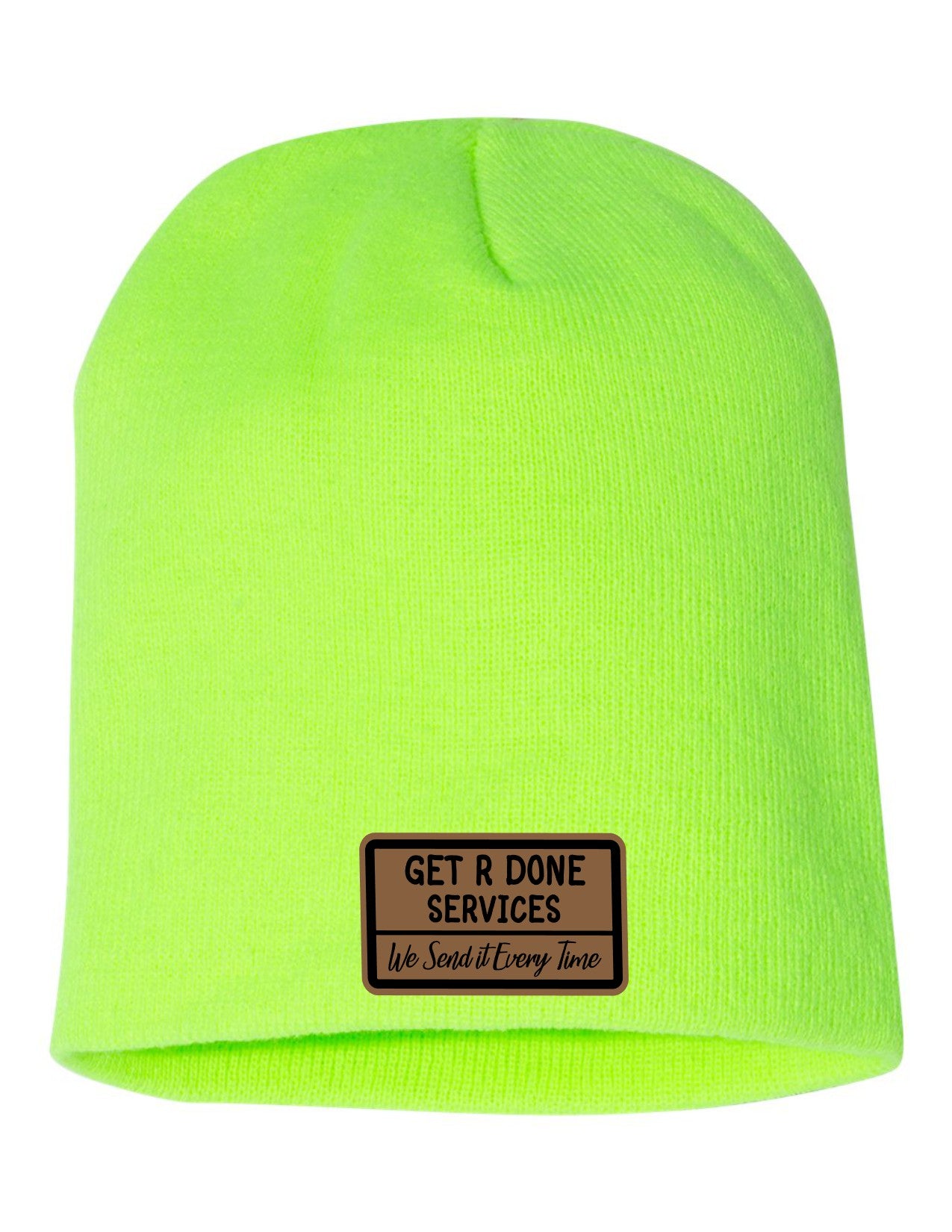 Get R Done Leather Patch Beanie