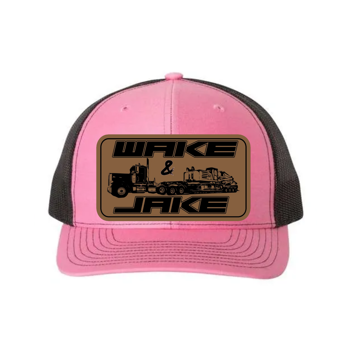 Wake & Jake Leather Patch Richardson 112 Trucker Hat