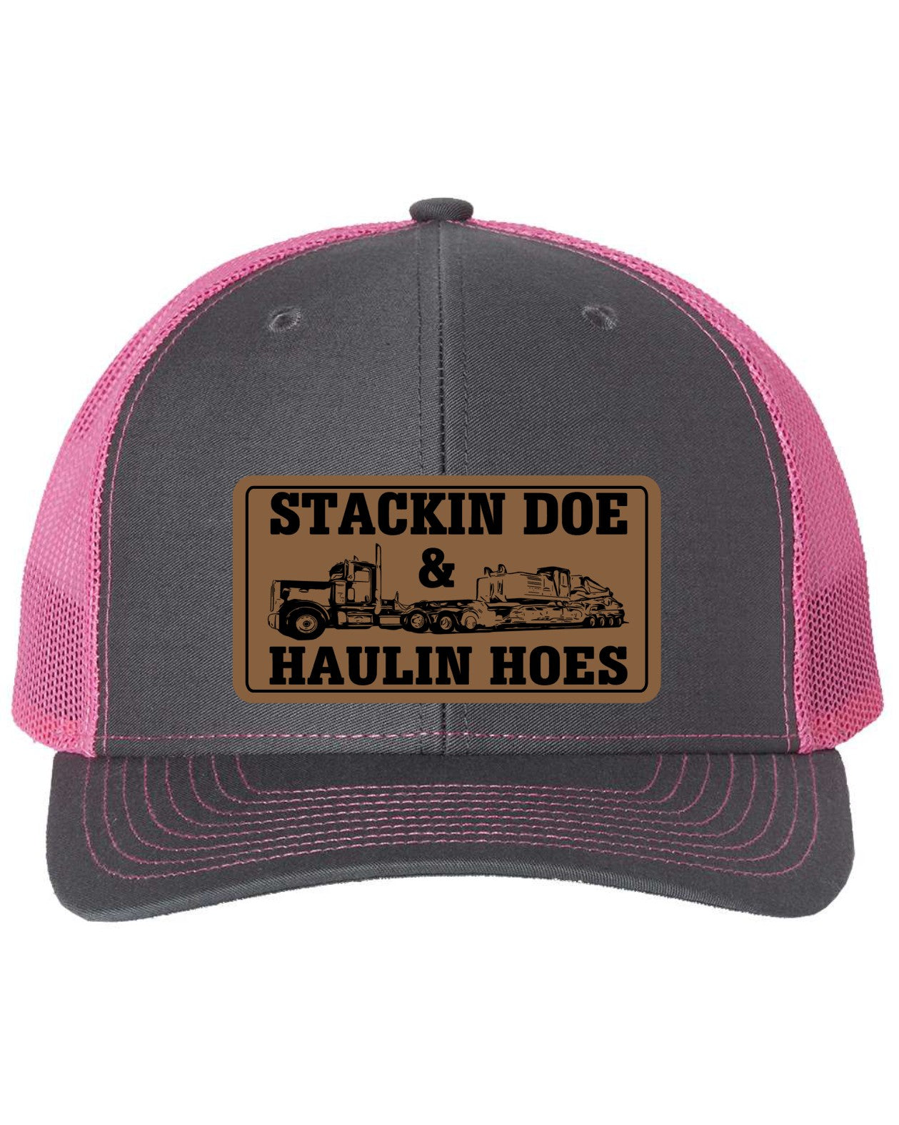 Stackin Doe & Haulin Hoes Leather Patch Richardson 112 Trucker Hat