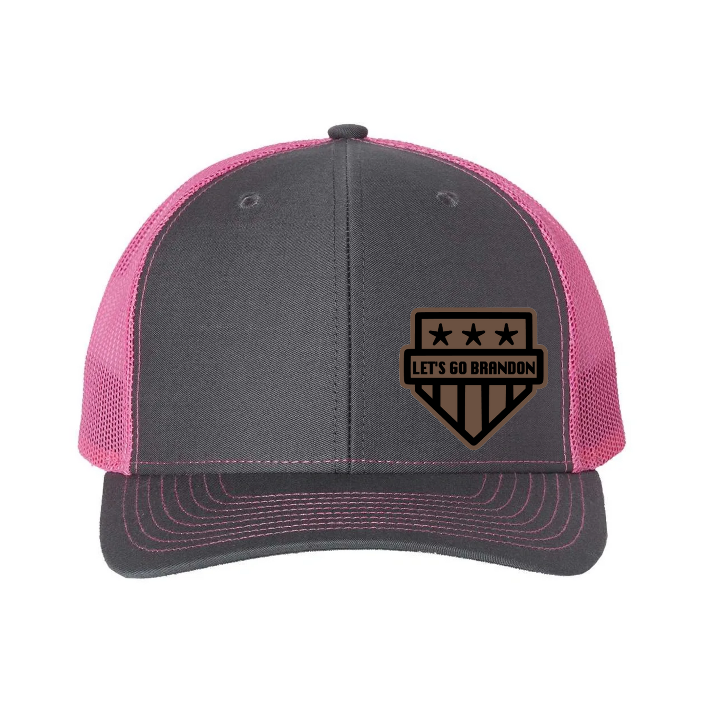 Let's Go Brandon Leather Patch Richardson 112 Trucker Hat
