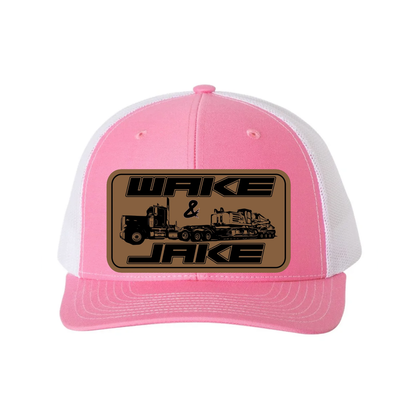 Wake & Jake Leather Patch Richardson 112 Trucker Hat