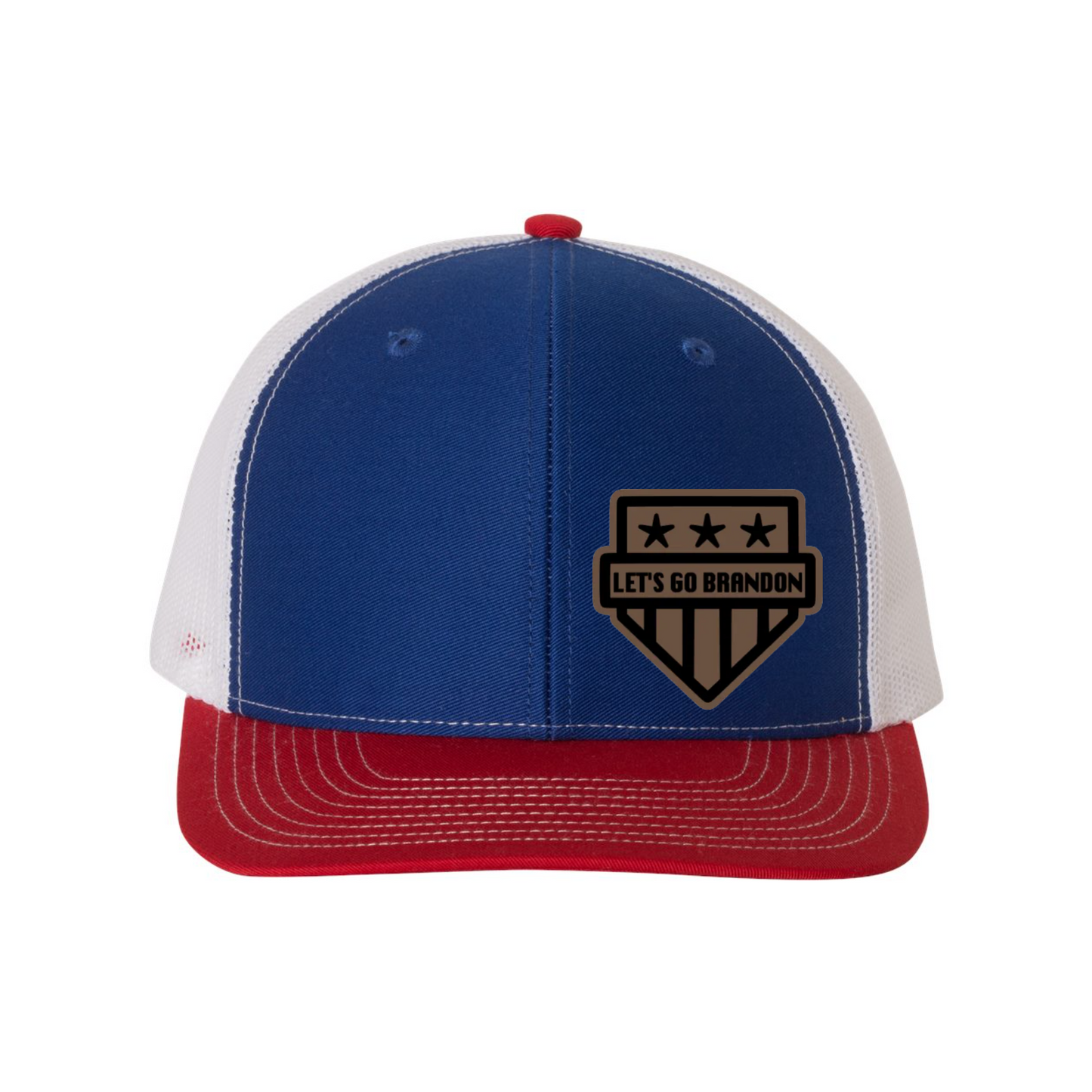 Let's Go Brandon Leather Patch Richardson 112 Trucker Hat