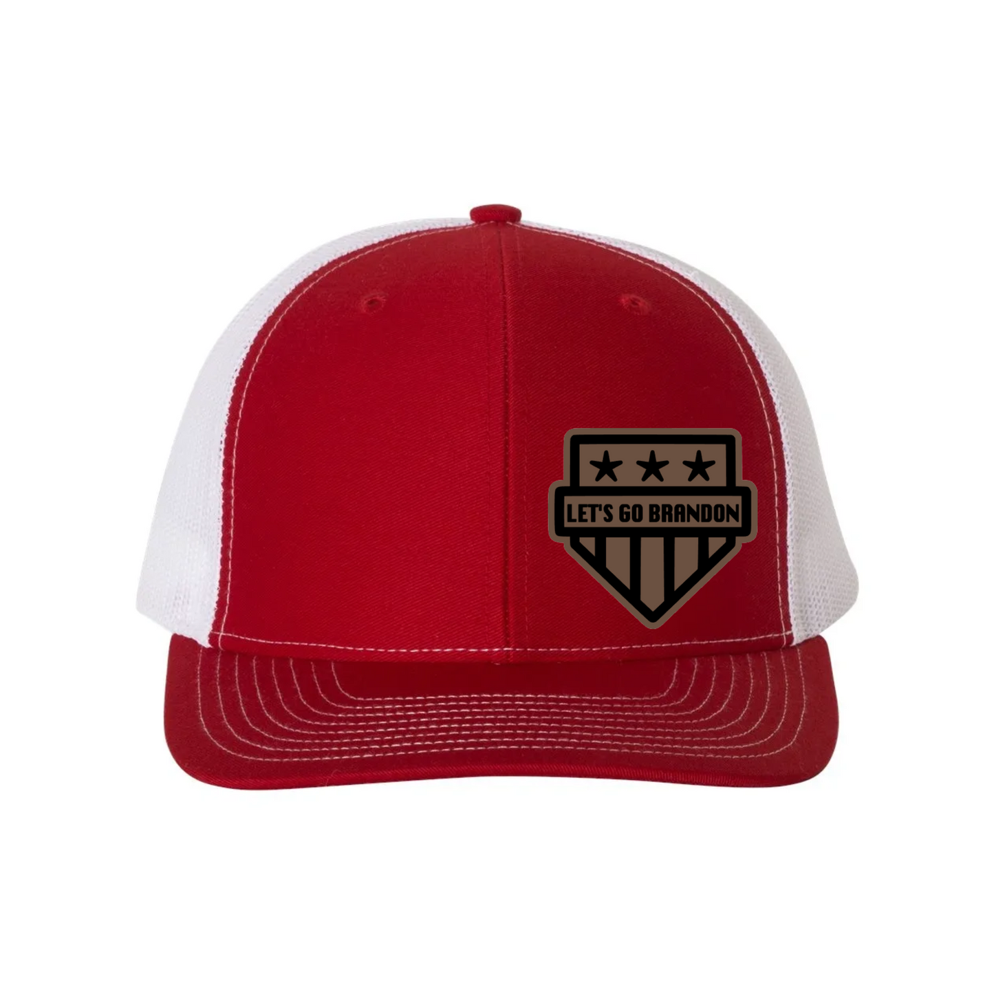 Let's Go Brandon Leather Patch Richardson 112 Trucker Hat