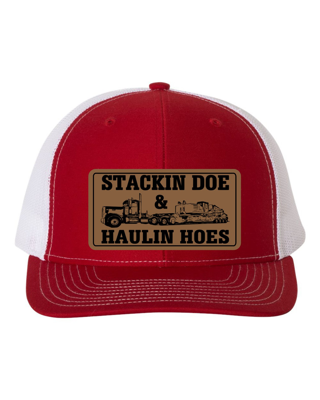 Stackin Doe & Haulin Hoes Leather Patch Richardson 112 Trucker Hat
