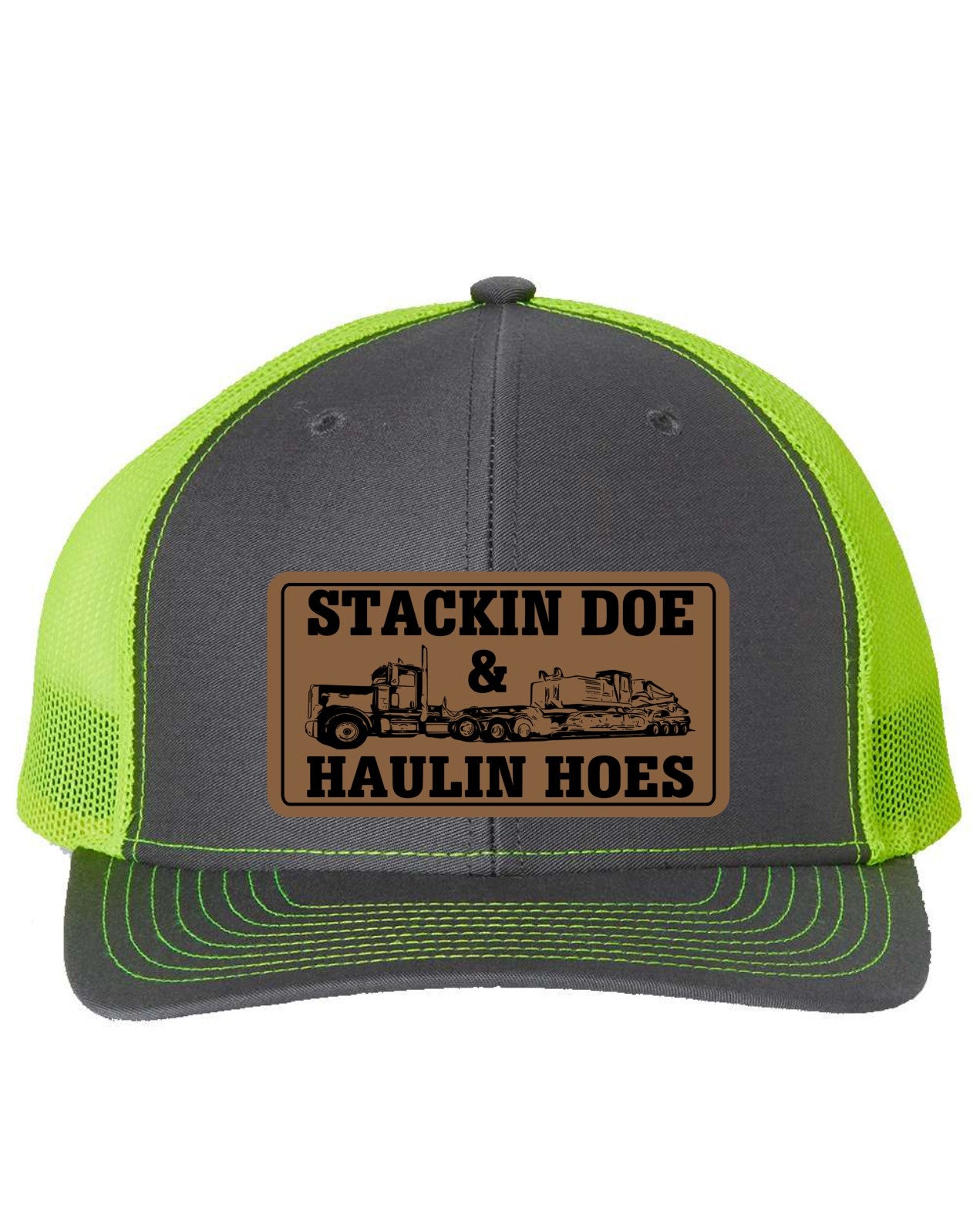 Stackin Doe & Haulin Hoes Leather Patch Richardson 112 Trucker Hat