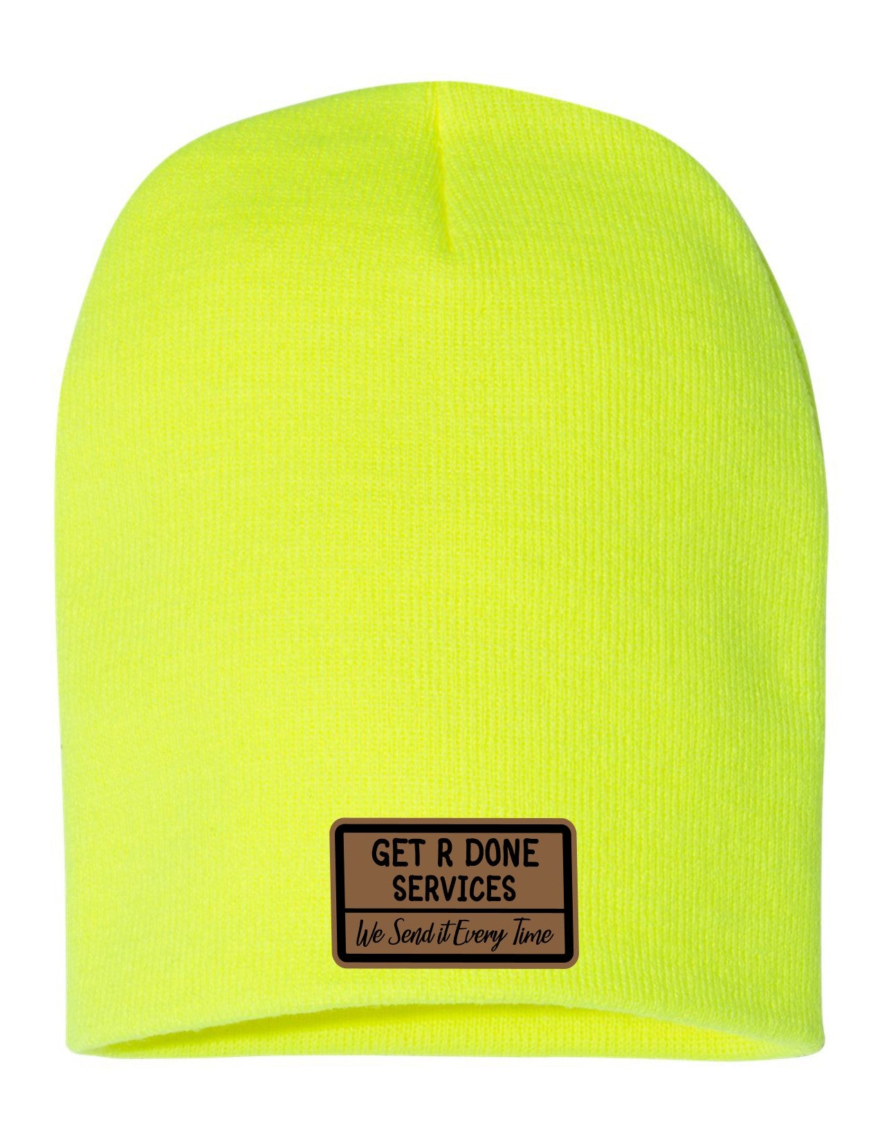 Get R Done Leather Patch Beanie