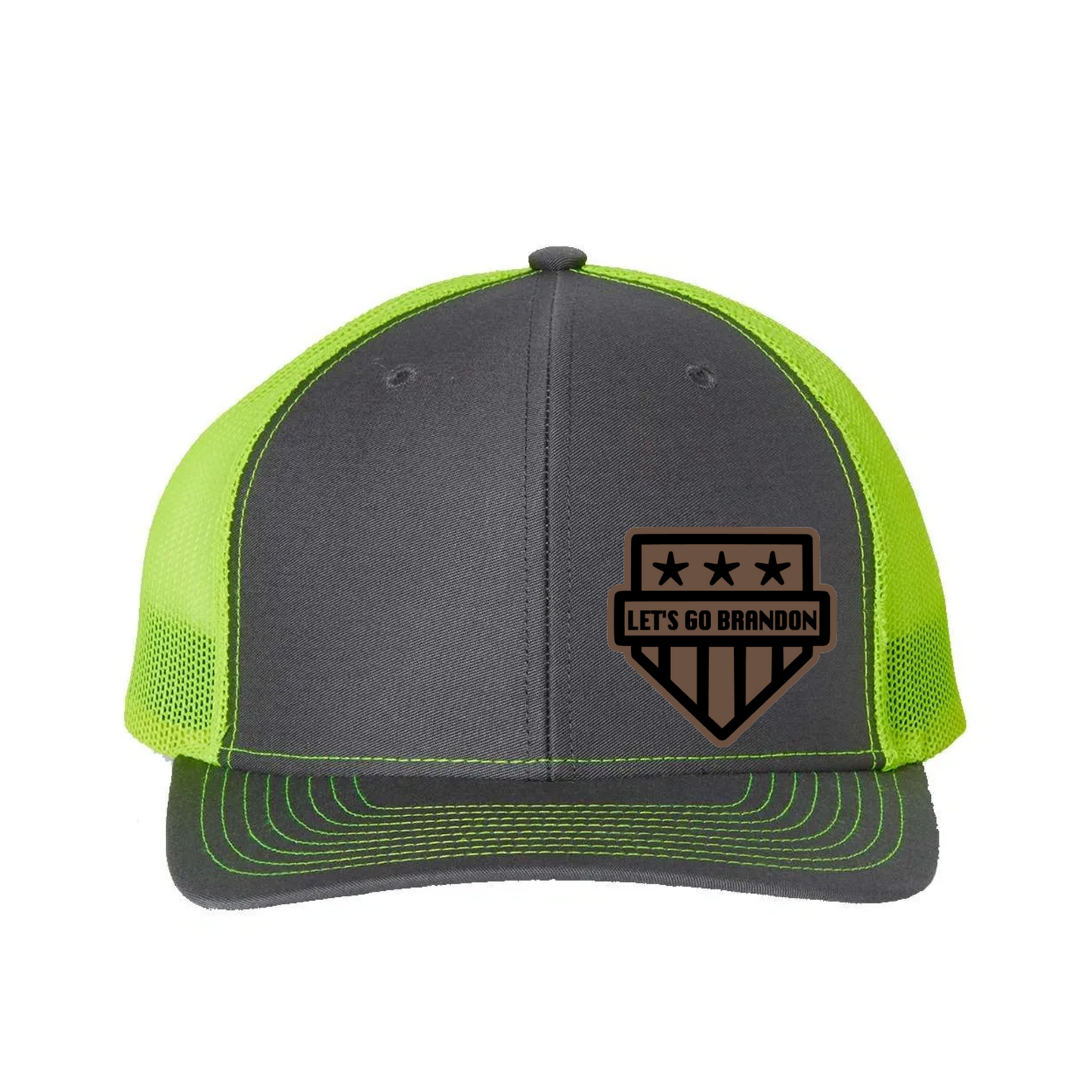 Let's Go Brandon Leather Patch Richardson 112 Trucker Hat