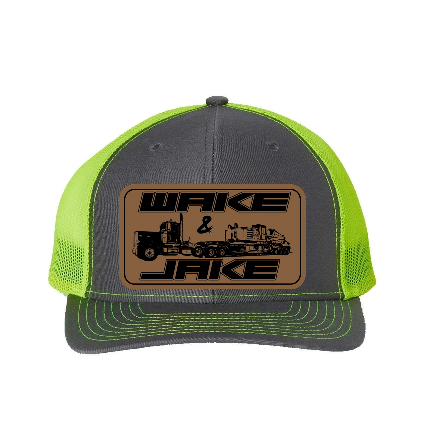 Wake & Jake Leather Patch Richardson 112 Trucker Hat