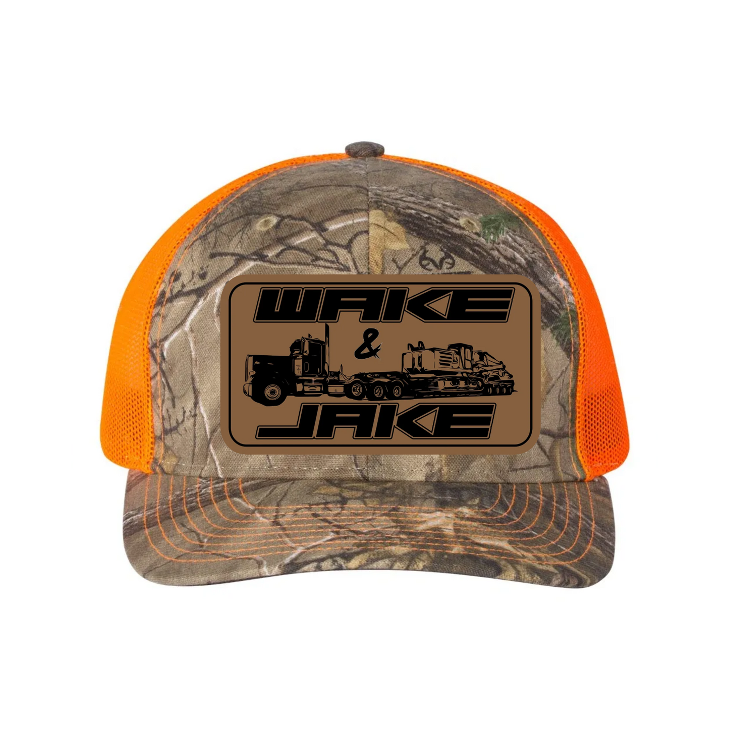 Wake & Jake Leather Patch Richardson 112 Trucker Hat
