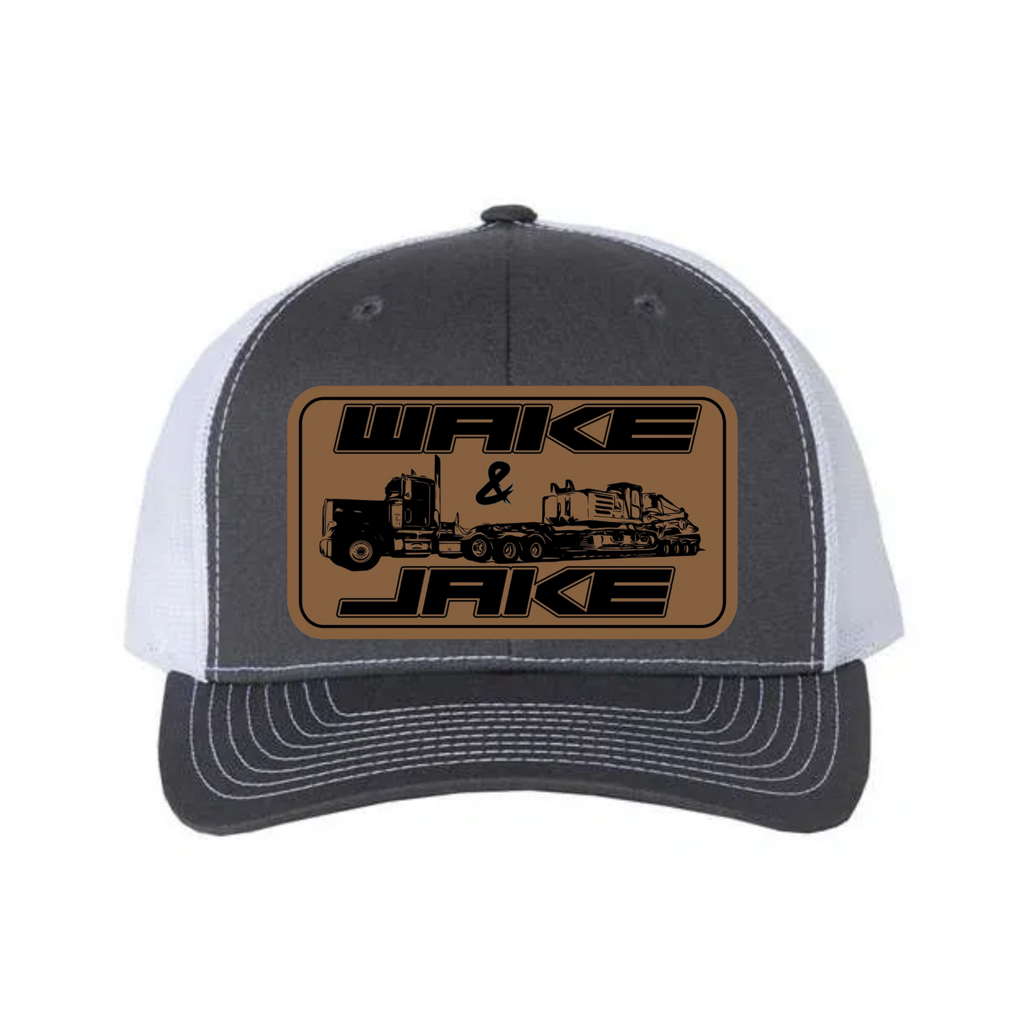 Wake & Jake Leather Patch Richardson 112 Trucker Hat