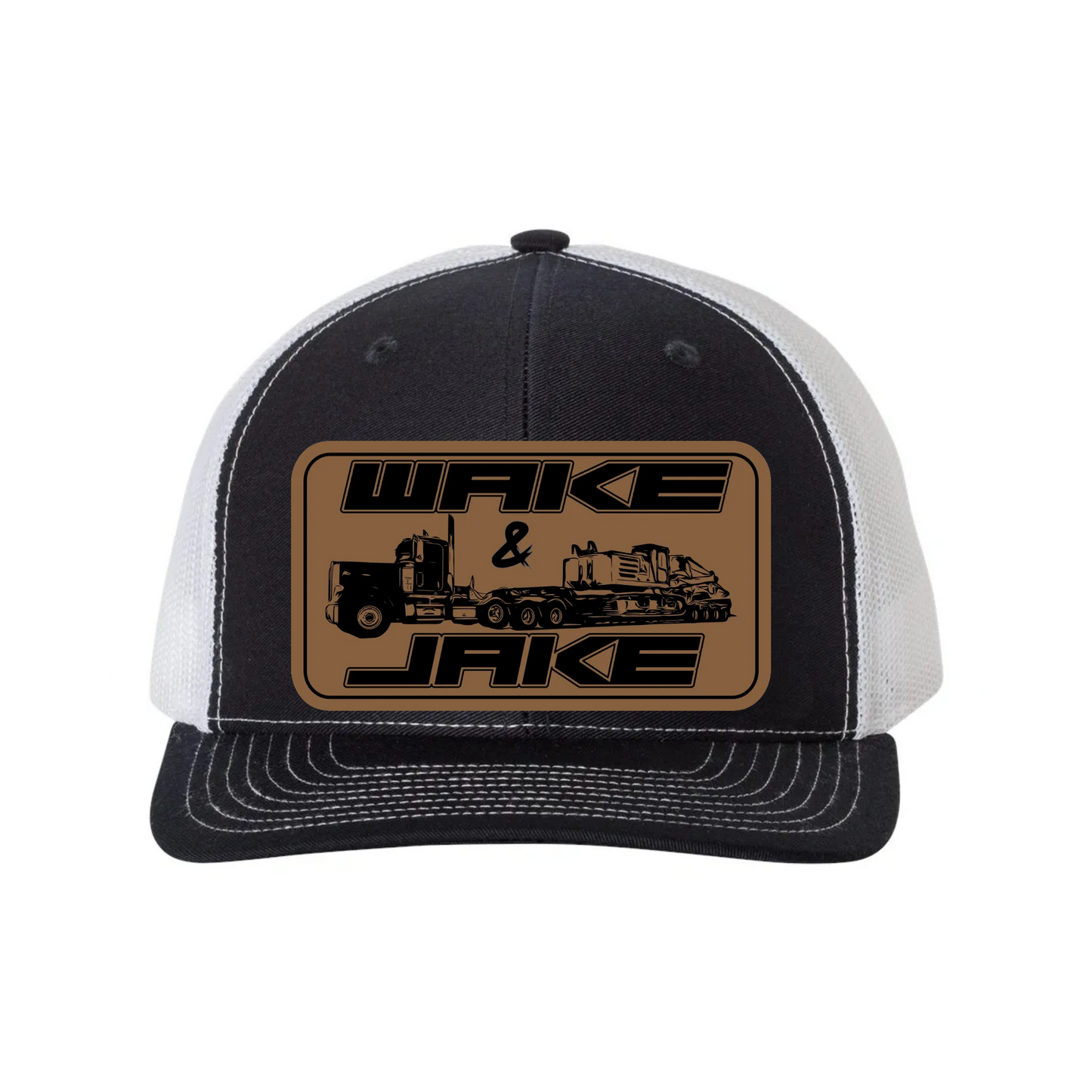 Wake & Jake Leather Patch Richardson 112 Trucker Hat
