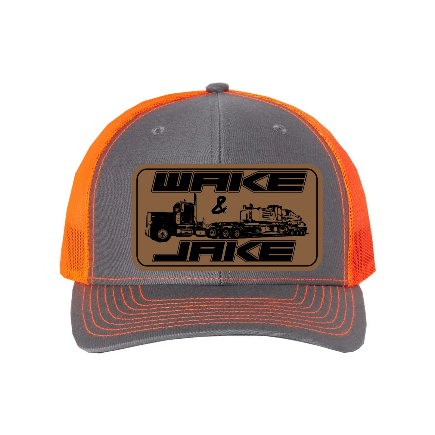 Wake & Jake Leather Patch Richardson 112 Trucker Hat