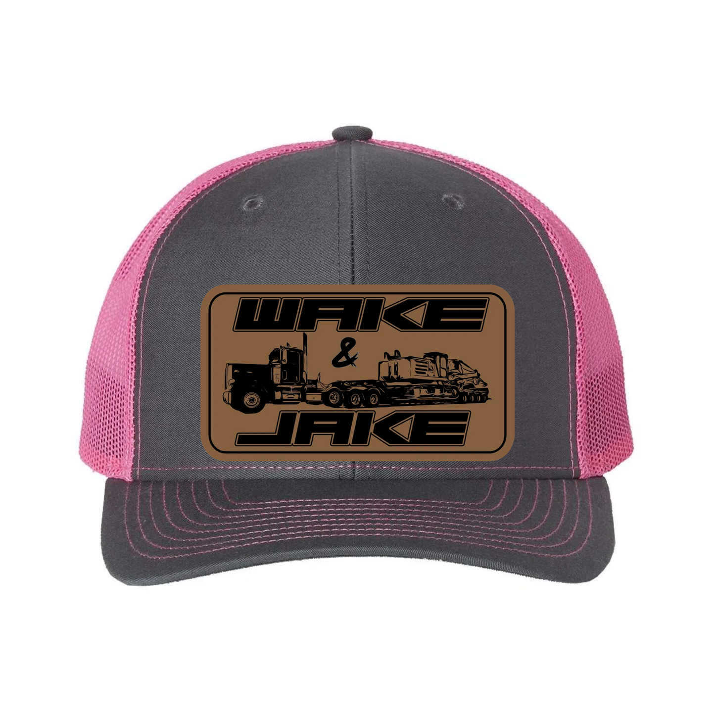 Wake & Jake Leather Patch Richardson 112 Trucker Hat