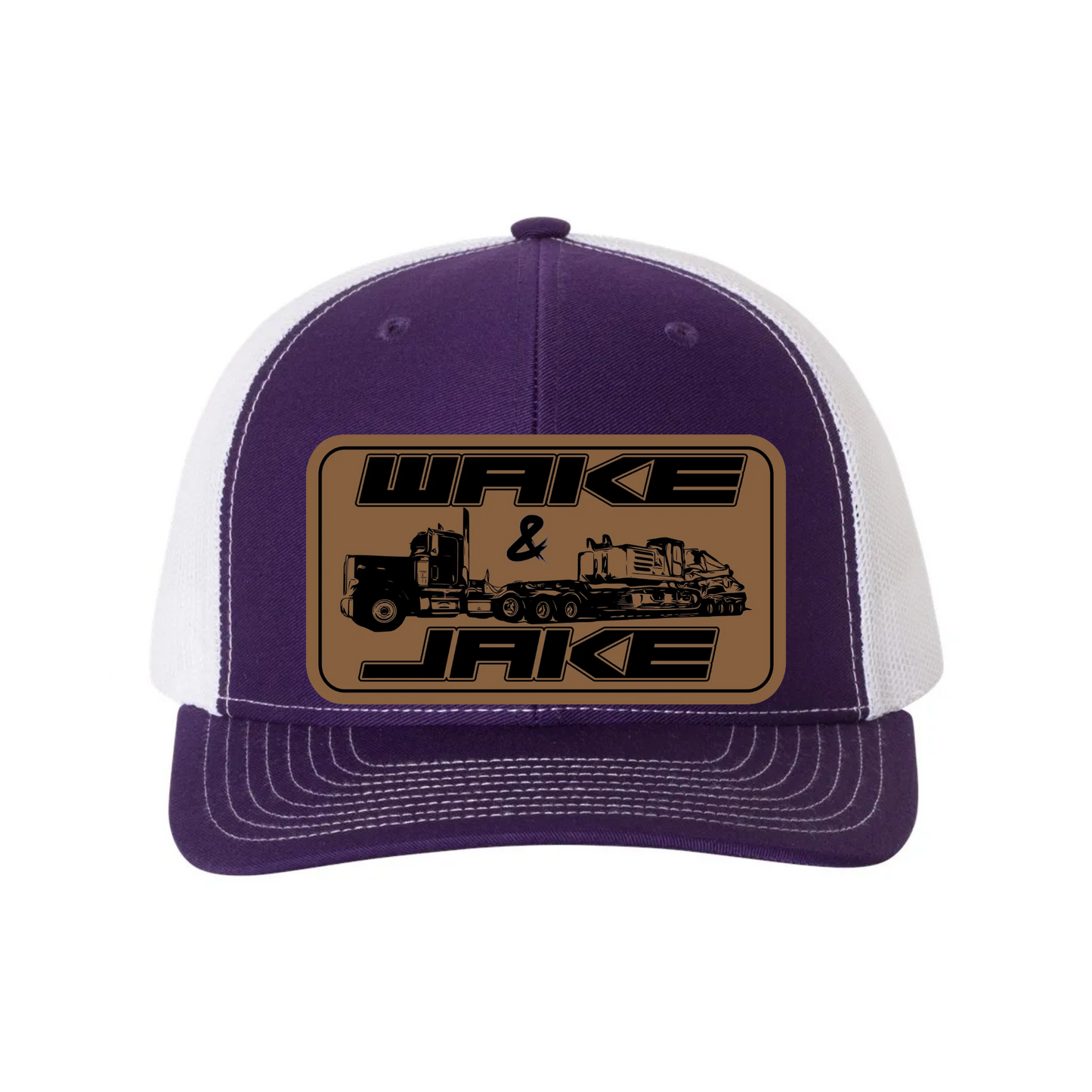Wake & Jake Leather Patch Richardson 112 Trucker Hat