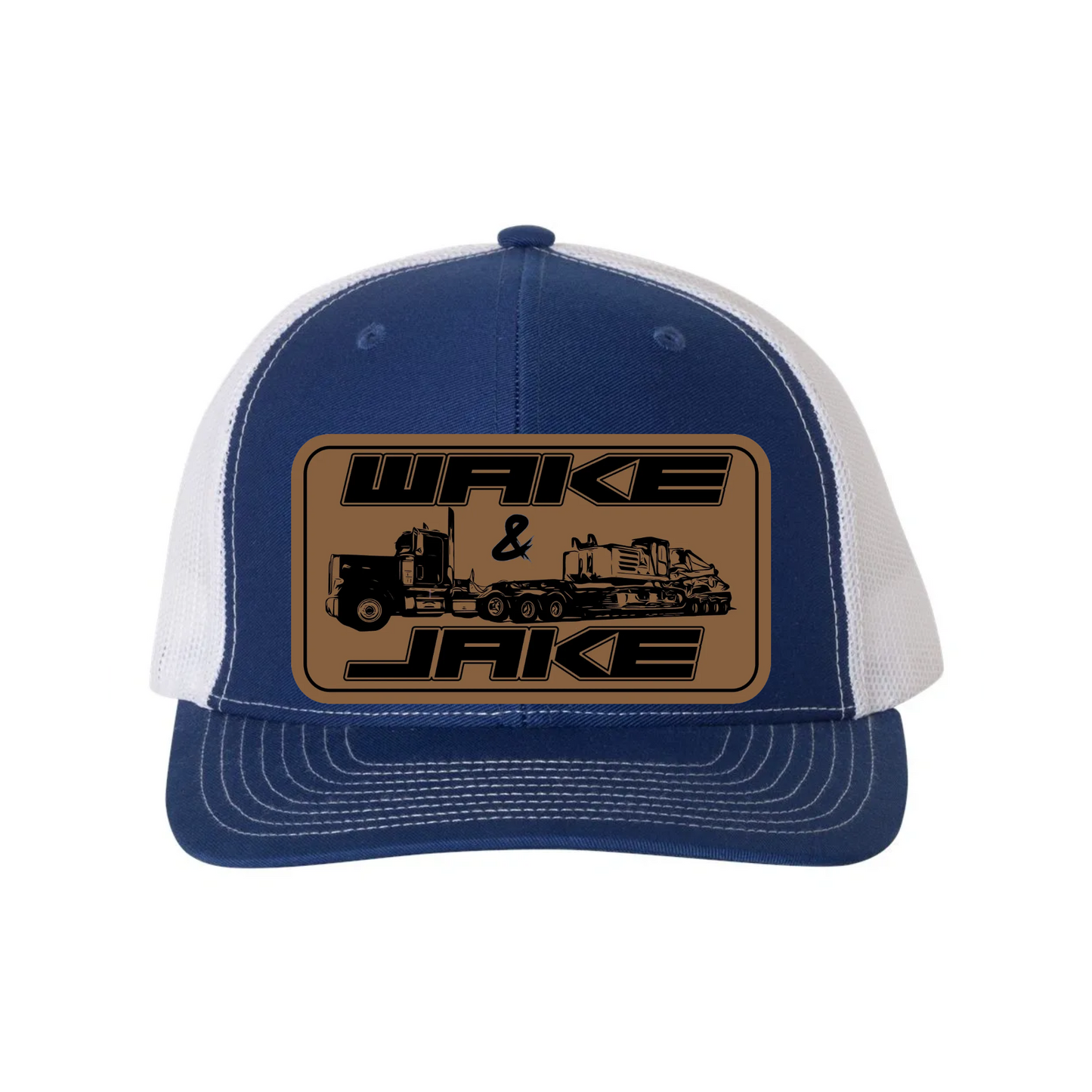 Wake & Jake Leather Patch Richardson 112 Trucker Hat
