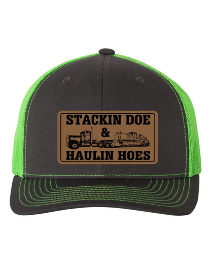 Stackin Doe & Haulin Hoes Leather Patch Richardson 112 Trucker Hat