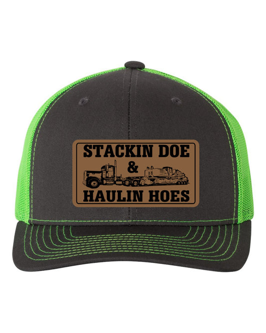 Stackin Doe & Haulin Hoes Leather Patch Richardson 112 Trucker Hat