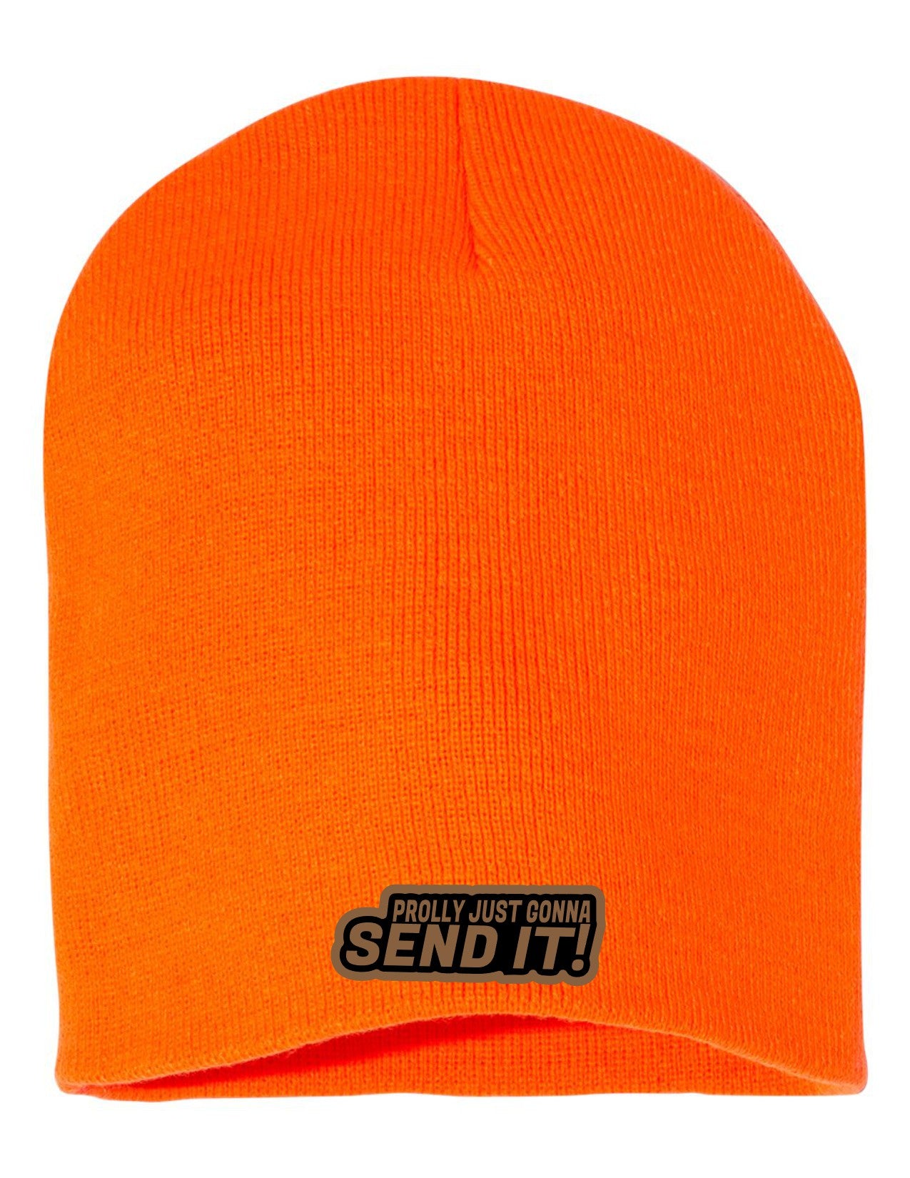 Send It Leather Patch Beanie